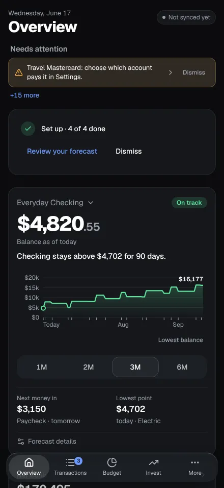 Runway’s Overview page on a phone